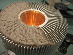 Clogged Heatsink Part Cleaned 