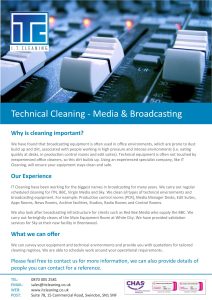 Broadcast Cleaning